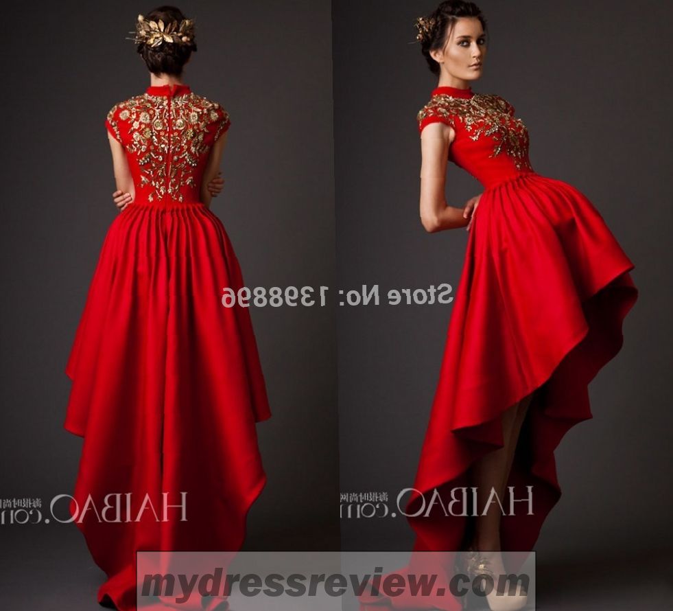 Red And Gold Short Dress - Always In Style 2017-2018