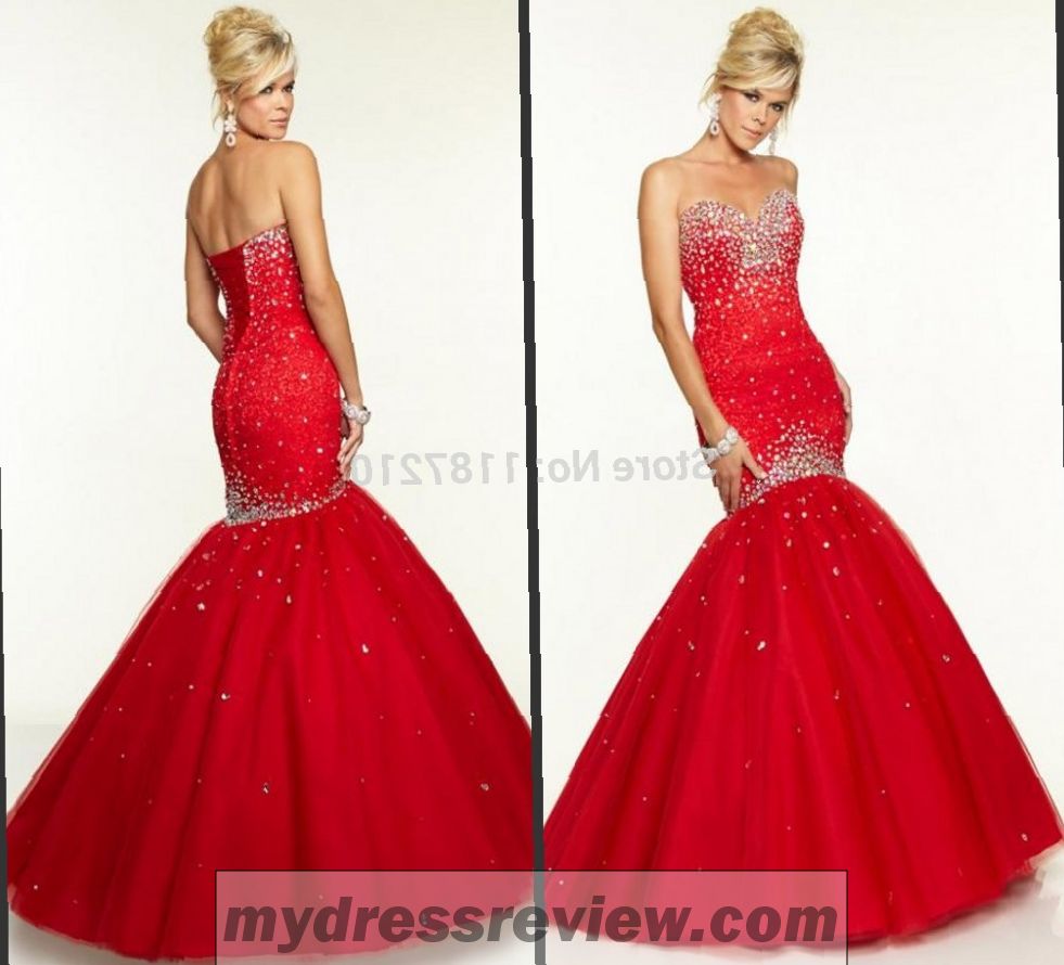 Red Backless Mermaid Prom Dress And Style 2017-2018