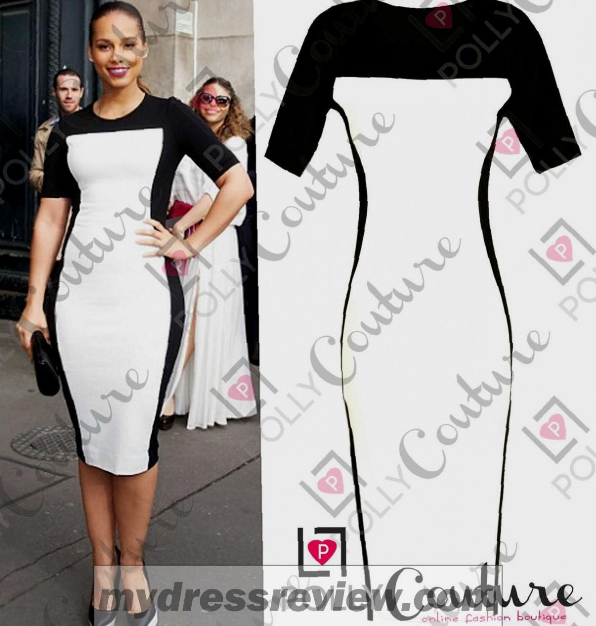 White Fitted Bodycon Dress - Be Beautiful And Chic