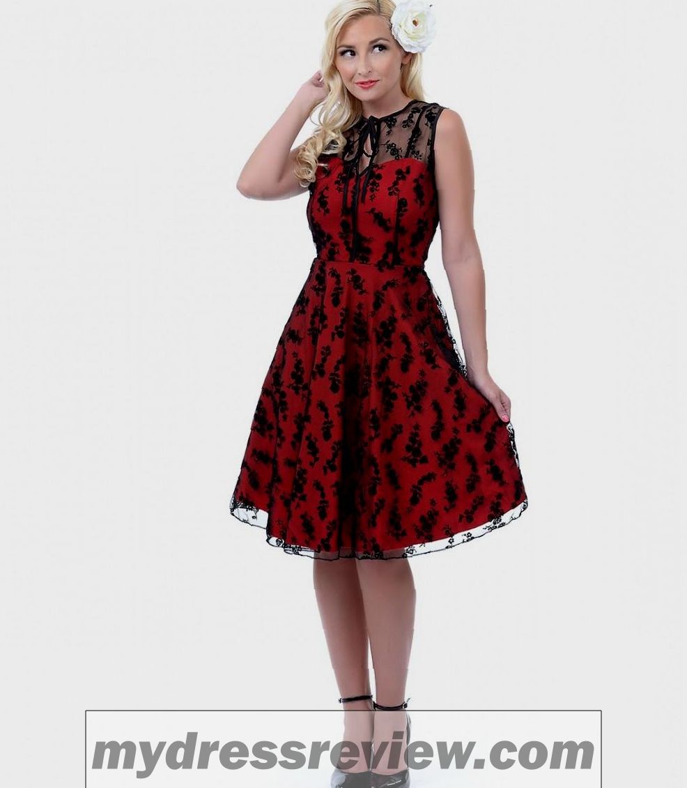 Black Lace Red Dress - Be Beautiful And Chic