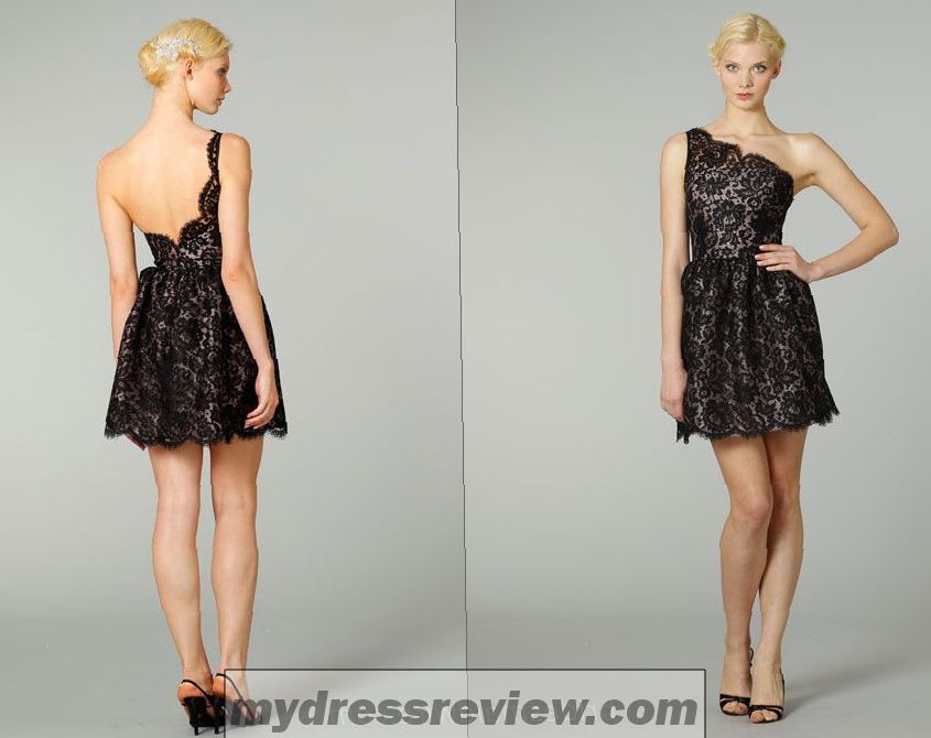 One Shoulder Black Bridesmaid Dress : Fashion Outlet Review