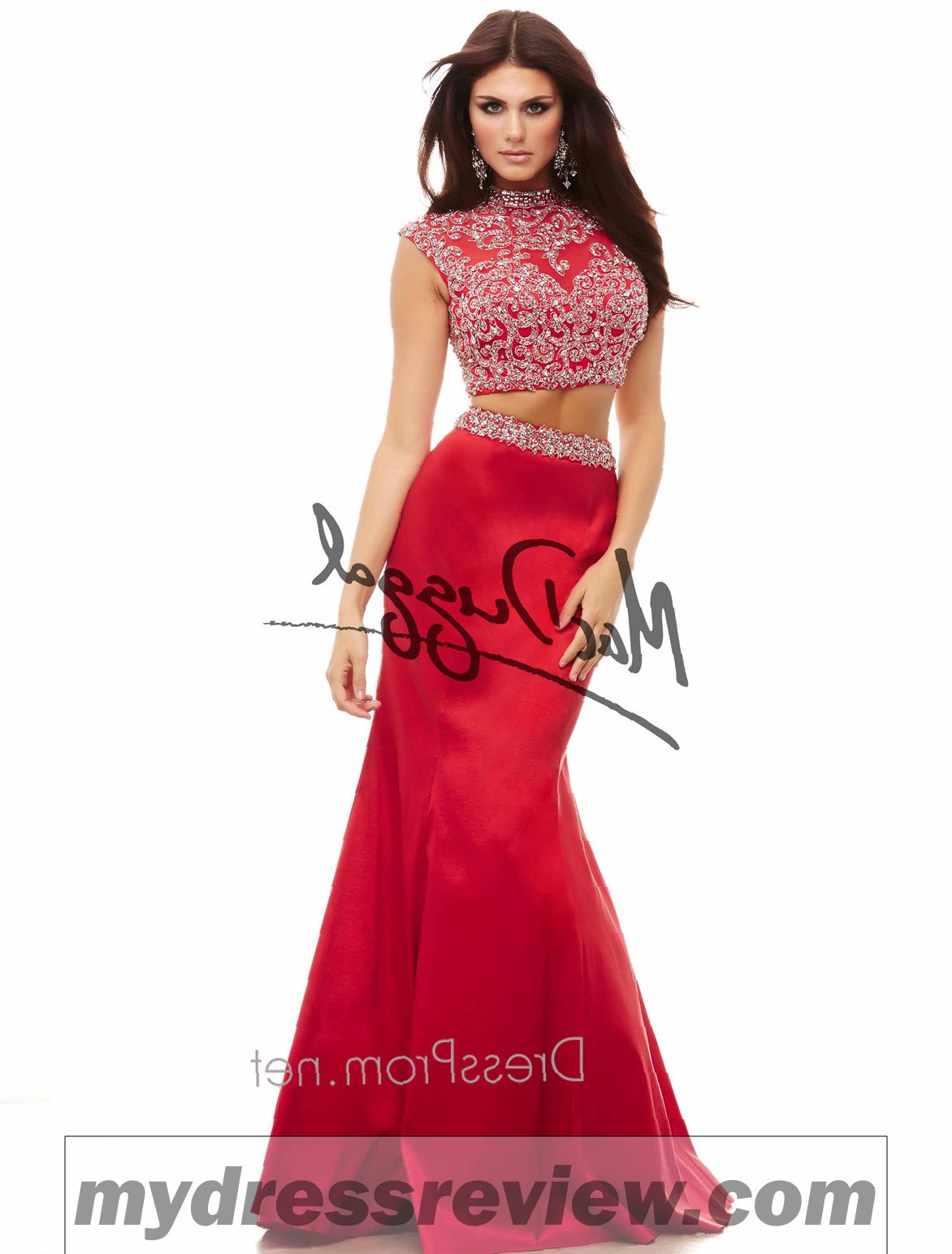 Red And Black Two Piece Prom Dress And Review 2017
