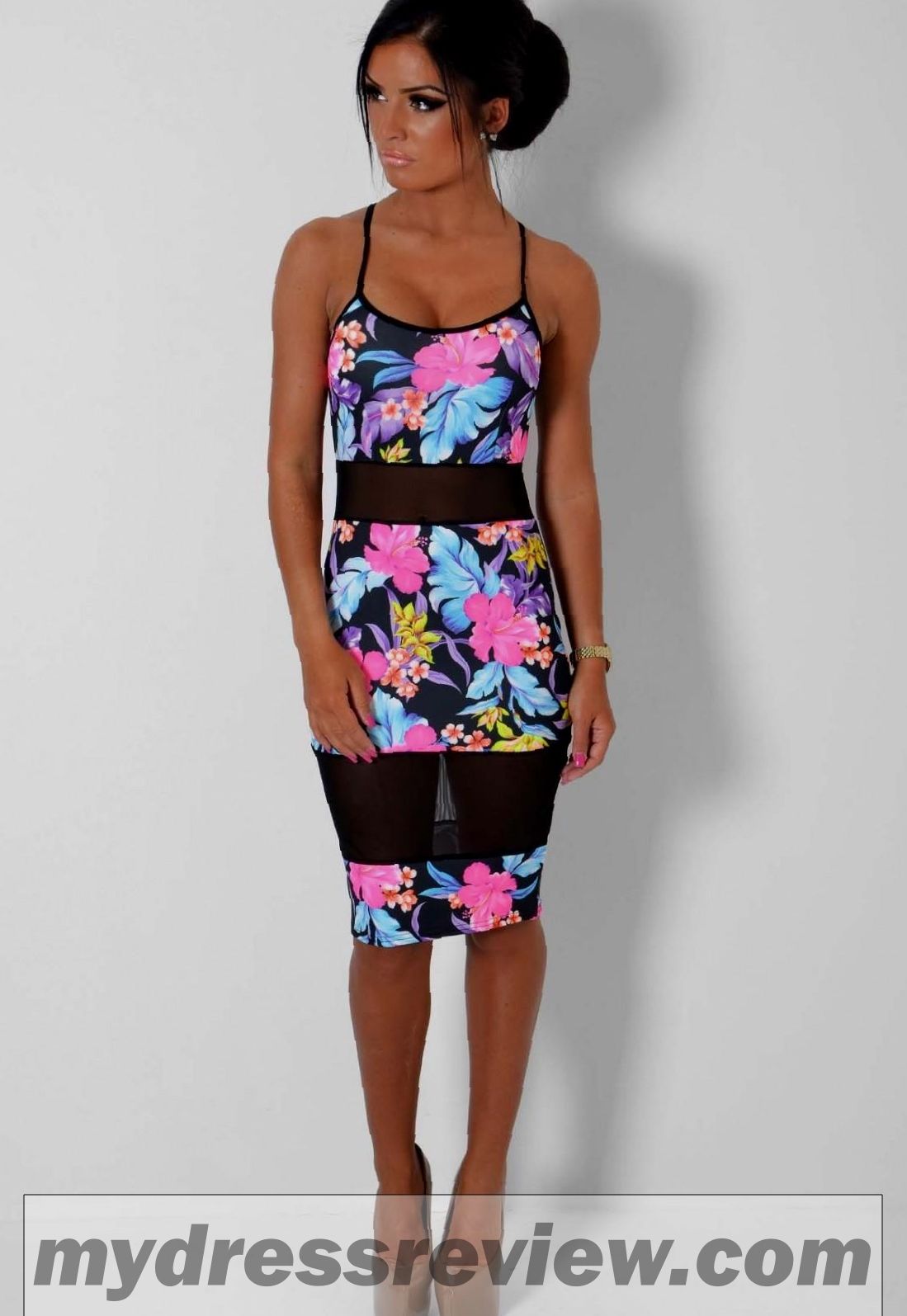 Red Floral Bodycon Dress And New Fashion Collection