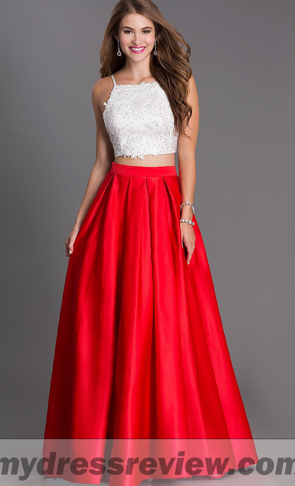 Red And Black Two Piece Prom Dress And Review 2017 - MyDressReview