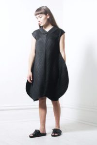 black knit tank dress