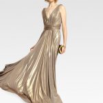 Gold Metallic Long Dress