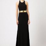 Long Gold And Black Dress