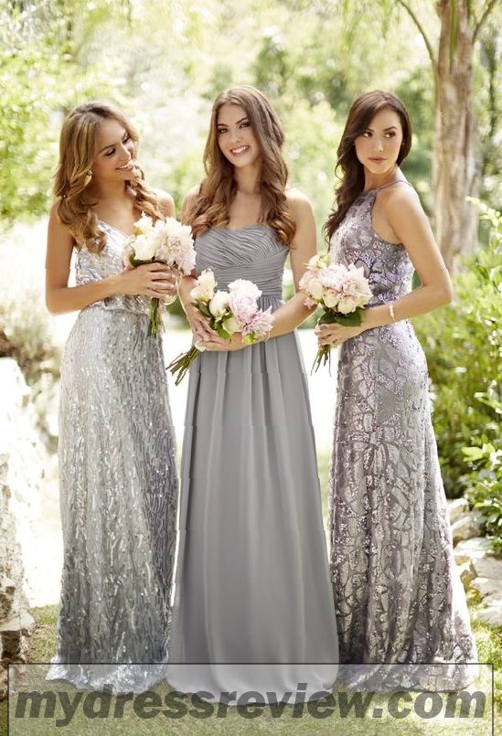 Silver And Red Bridesmaid Dresses Fashion Show