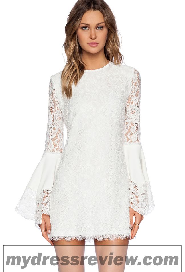 White Lace Short Dress Long Sleeve - The Trend Of The Year