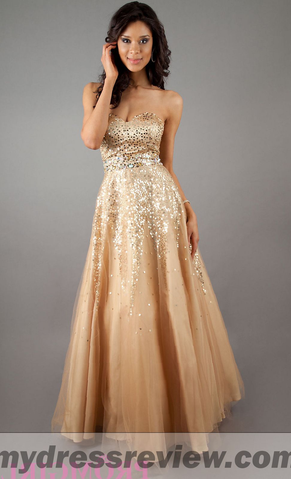 Black Prom Dress With Gold & 2017-2018