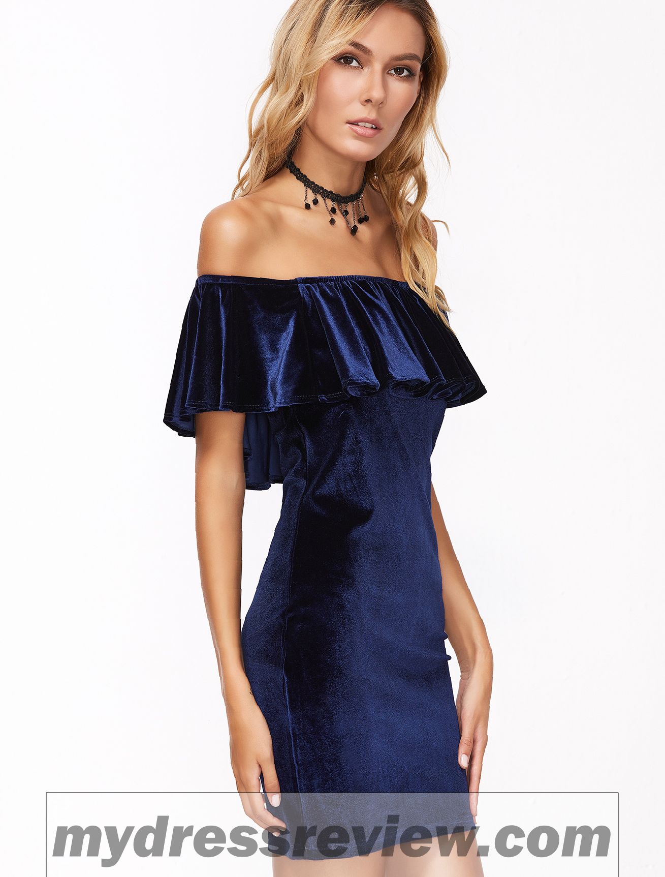 Off The Shoulder Ruffle Bodycon Dress : Show Your Elegance In 2017