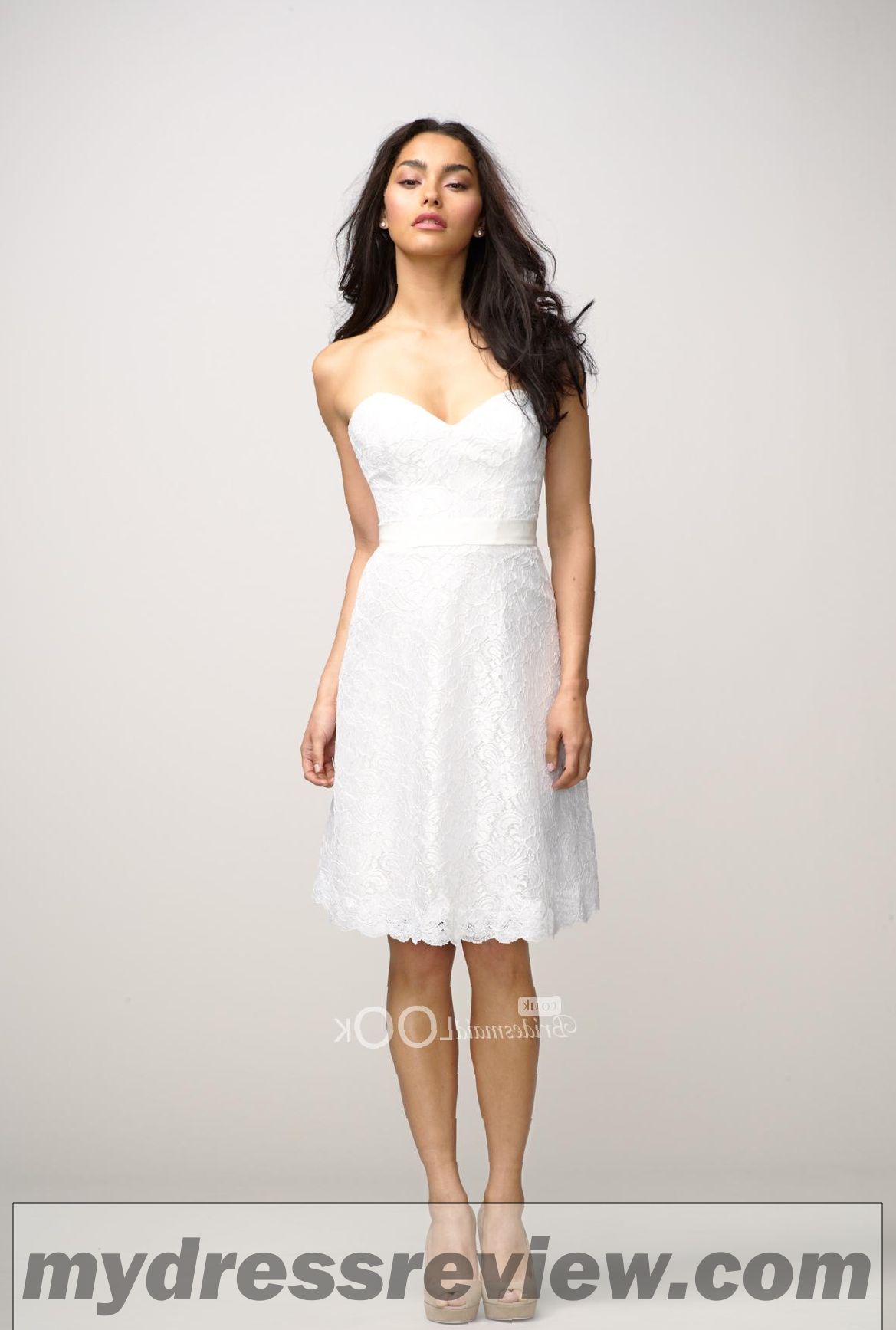 Plus Size White Strapless Dress : Fashion Show Collection
