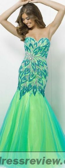 Green And Blue Prom Dresses - Popular Choice 2017