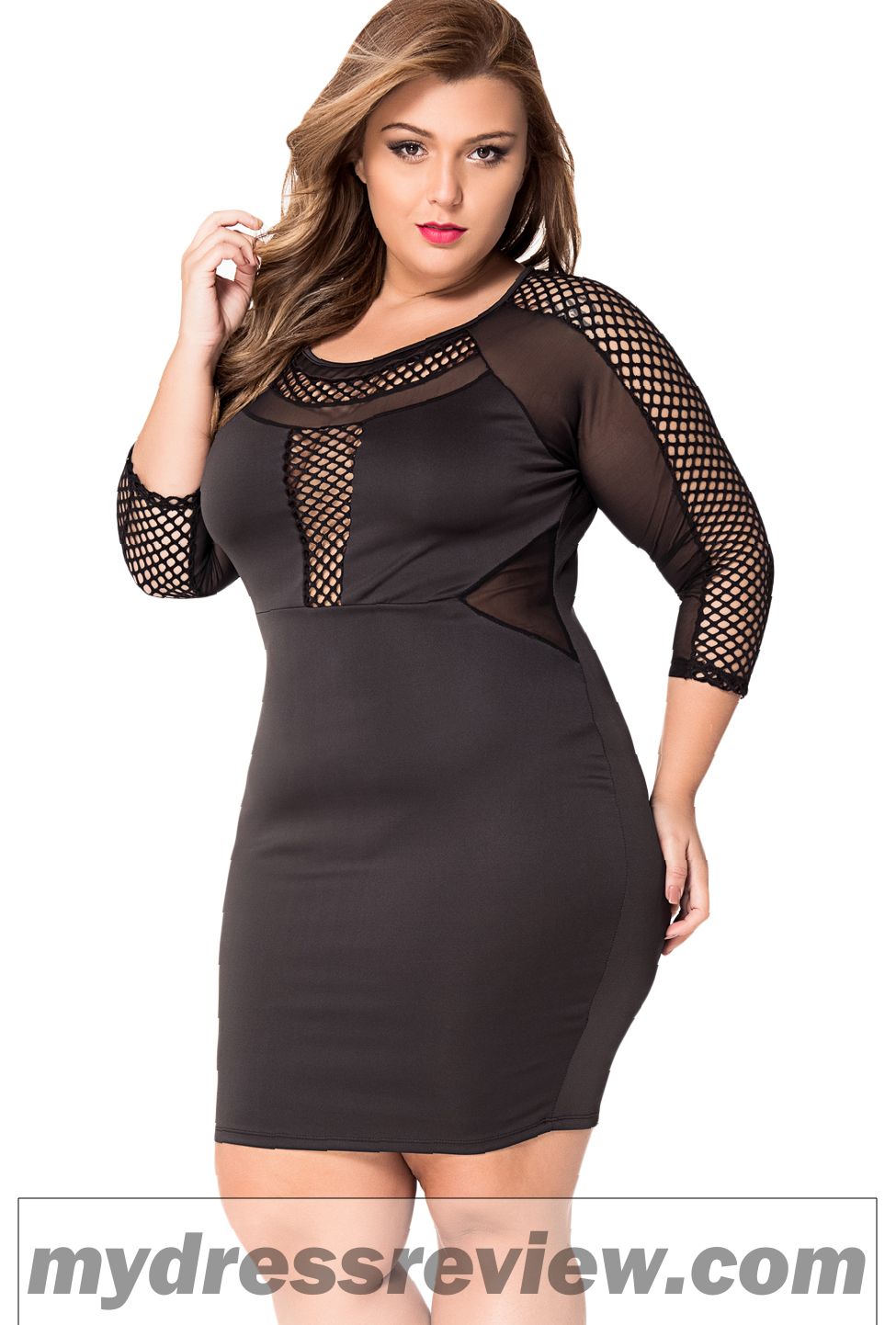 Long Sleeve Plus Size Bodycon Dress : Fashion Show Collection